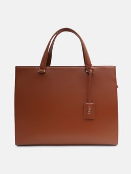 Kazo - Brown Cascade Carryall Solid Handbag (L)