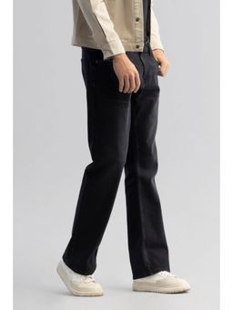 Snitch - Retro Ripple Jet Black Straight Jeans