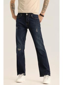 Snitch - Vanguard Dark Blue Distressed Straight Jeans