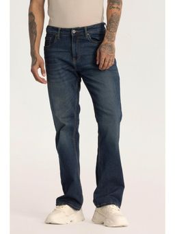 Snitch - Blue Plain Straight Jeans