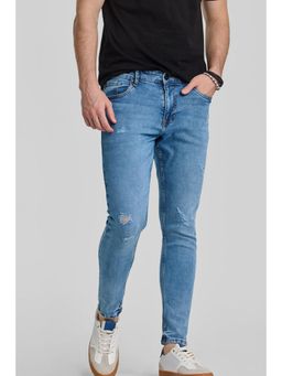 Snitch - Blue Distressed Skinny Fit Jeans