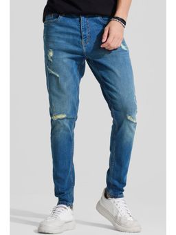 Snitch - Blue Distressed Skinny Fit Jeans