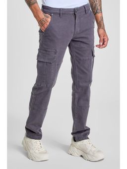 Snitch - Grey Slim Fit Cargo Jeans