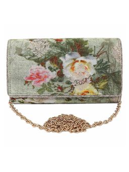 The Purple Sack - Multi-Color Printed Clutch