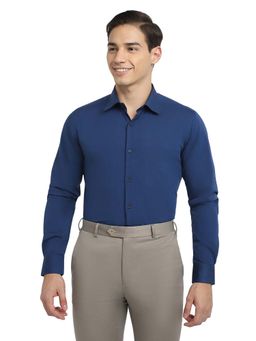 Raymond - Medium Teal Pure Cotton Contemporary Shirt