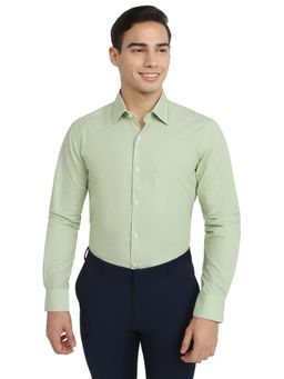 Raymond - Medium Green Pure Cotton Contemporary Shirt