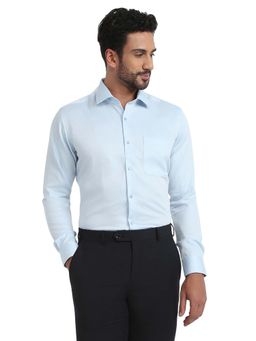 Raymond - Blue Pure Cotton Full Sleeves Shirt