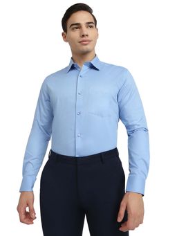 Raymond - Blue Pure Cotton Full Sleeves Shirt