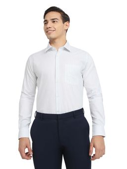 Raymond - Blue Pure Cotton Stripes Contemporary Shirt