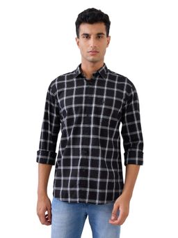 Parx - Black Pure Cotton Slim Fit Shirt