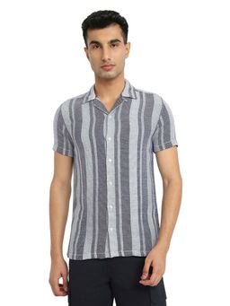 Parx - Grey Pure Cotton Slim Fit Shirt