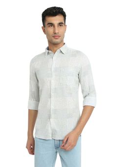 Parx - Medium Green Pure Cotton Slim Fit Shirt