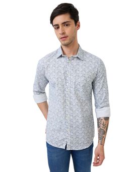 Parx - Grey Pure Cotton Slim Fit Shirt