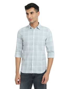 Parx - Medium Grey Pure Cotton Slim Fit Shirt