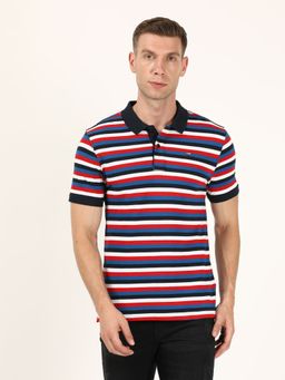 Wrangler - Men Multicolour Striped Polo T-Shirt