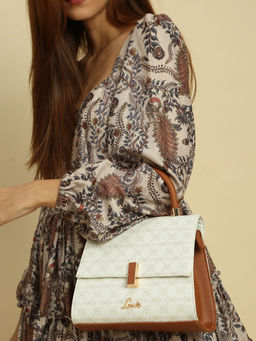 Lavie - Women's Monoprint Gypsy Flap Satchel (White) (M)
