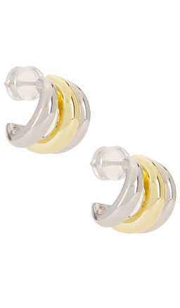 SHASHI - Triple Two Toned Hoop Earring