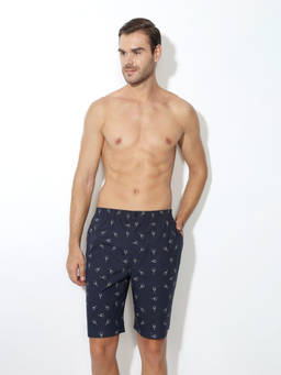 Van Heusen Innerwear - Men Athleisure Soft Suede Touch & Functional Pocket Shorts - Navy