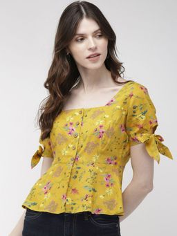 Twenty Dresses by Nykaa Fashion - Yellow Florals On Your Side Top
