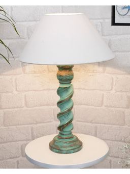 Homesake - Rope Algae Bedside Table Lamp White Cone