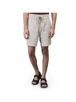 WOODLAND - Mens Solid Beige Shorts