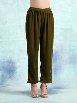 trueBrowns - Mehandi Velvet Pants