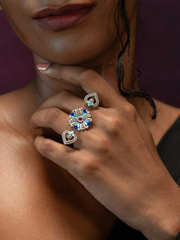 Shaya by CaratLane - Blue 925 Silver Dhuni Ring