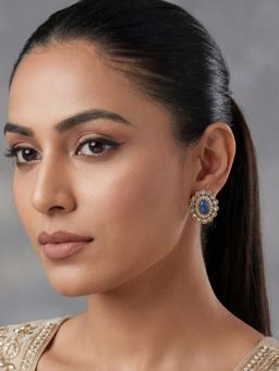 Accessorize London - Multi-Color Kalakrith Milano Ema Stone Stud Earrings