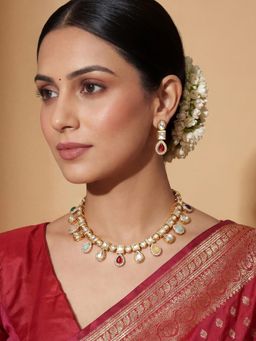 Accessorize London - Multi-Color Kalakrith Milano Aurora Necklace with Earrings