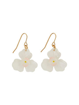 Accessorize London - White Flower Drop Earrings