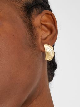 Accessorize London - 14K Real Gold-Plated Fan Earrings