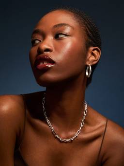 Accessorize London - Sterling Silver-Plated Chunky Molten Link Necklace