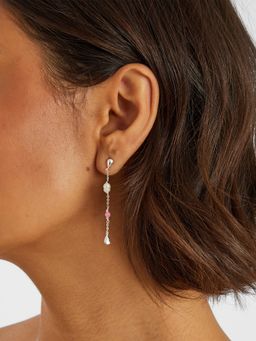 Accessorize London - Multi-Color Sterling Silver-Plated Drop Earrings