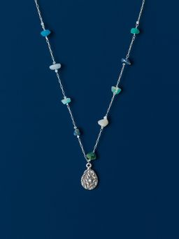 Accessorize London - Multi-Color Sterling Silver-Plated Charm Necklace