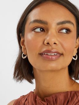 Accessorize London - Sterling Silver-Plated Oval Hoop Earrings