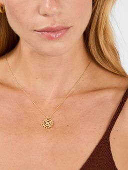 Accessorize London - 14K Gold-Plated Sun Beam Pendant Necklace