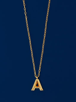 Accessorize London - 14K Gold-Plated Initial A Pendant Necklace