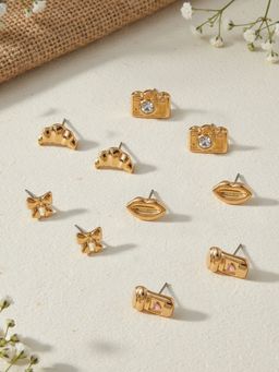 Accessorize London - Multi-Color Weekend Stud Earrings (Pack of 5)