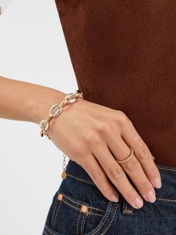 Accessorize London - Multi-Color Mixed Metal Chain Bracelet