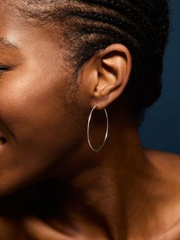 Accessorize London - 925 Sterling Silver Large Hoop Earrings