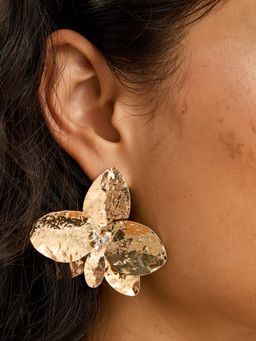 Accessorize London - White Orchid Statement Drop Earrings