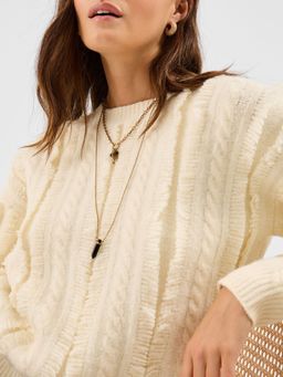 Accessorize London - Black Layered Key Charm Necklace