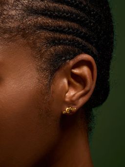 Accessorize London - Gold-Plated Knot Stud Earrings