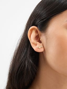 Accessorize London - White Bee Diamante Stud Earrings