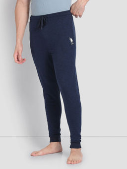 U.S. POLO ASSN. - Heathered Drawstring Waist LJ004 Joggers Blue