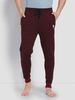 U.S. POLO ASSN. - Heathered Drawstring Waist LJ004 Joggers Red