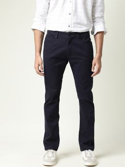 Rare Rabbit - Spoke-22 Navy Casual Trousers