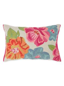 Haus & Kinder - Embroidered Decorative Cushion Cover Bold Sham Blue