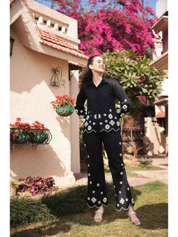 GAURI DESIGNER APPARELS - Noir Patchwork Black Co-Ord (Set of 2)