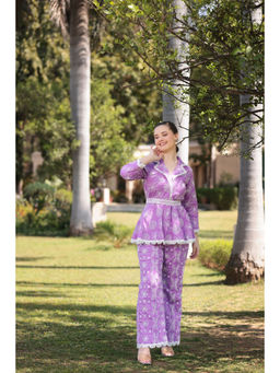 GAURI DESIGNER APPARELS - Lavender Grace Co-Ord (Set of 2)